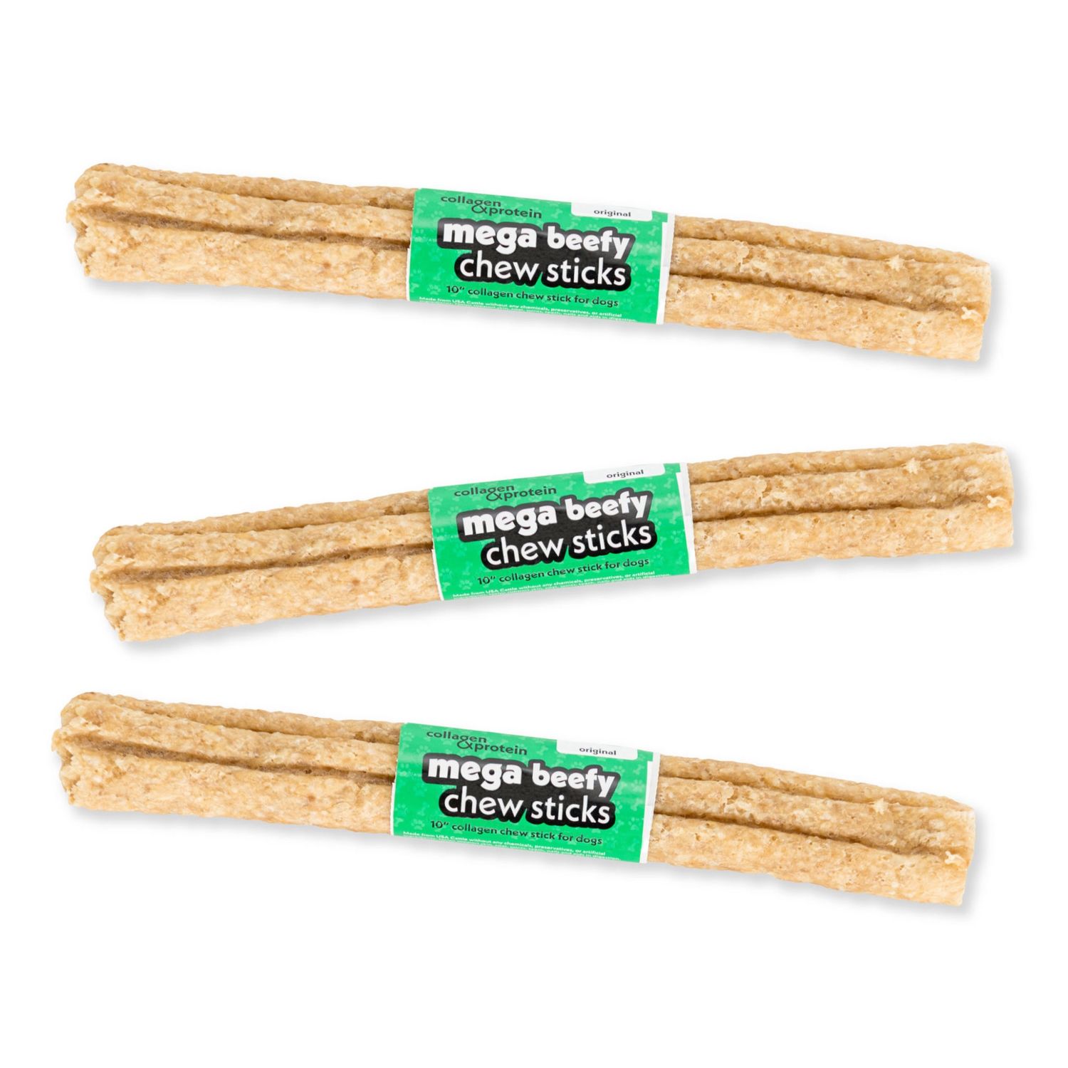Frankly Mega Beefy Collagen Stick Dog Chew, Flavor: Original, Size: 7 inch