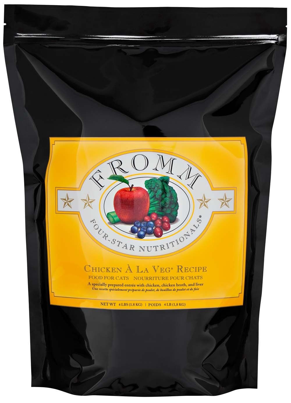 Fromm Four-Star Chicken à la Veg Dry Cat Food, Size: 4LB