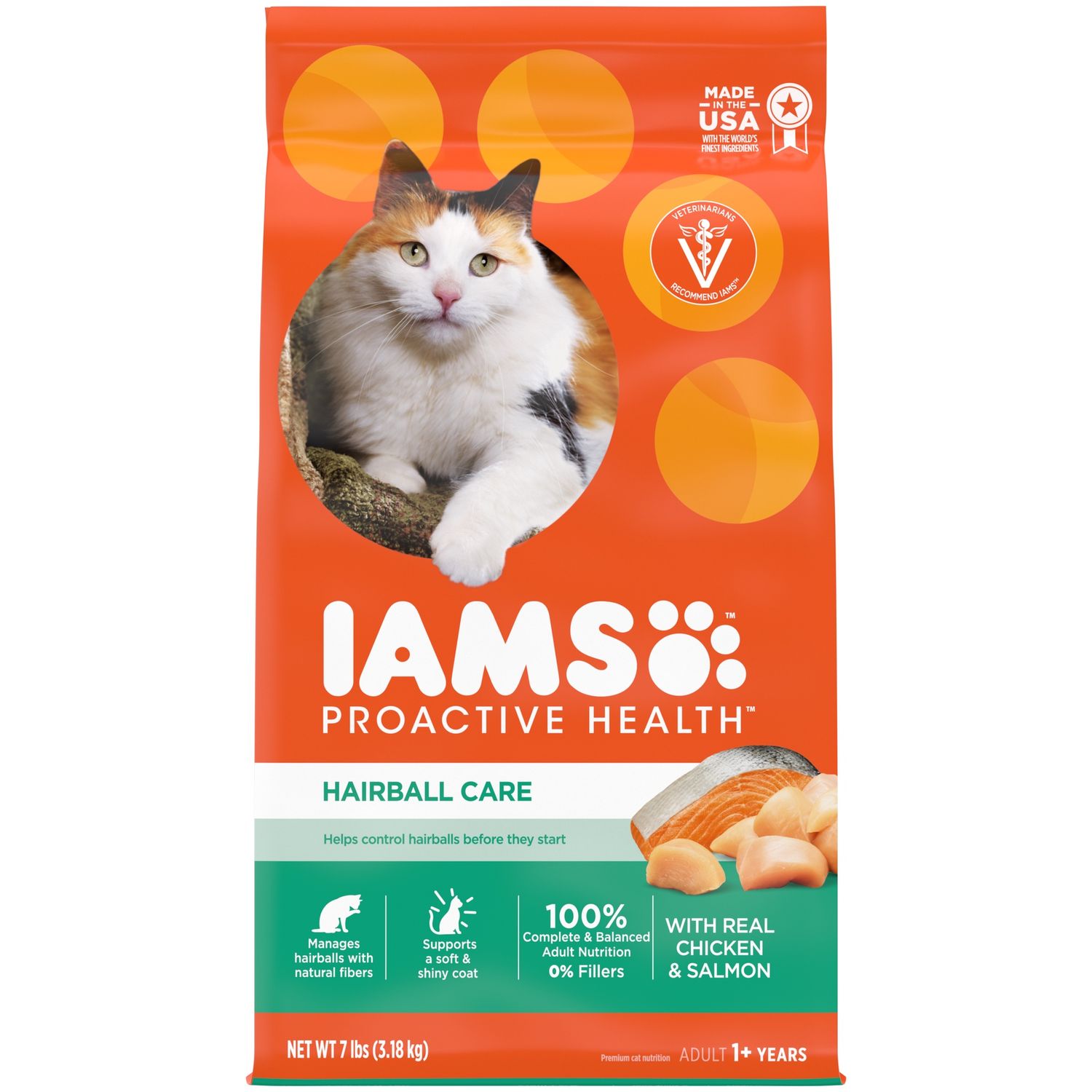 Iams Proactive Health Hairball Care Dry Cat Food, Size: 7lb