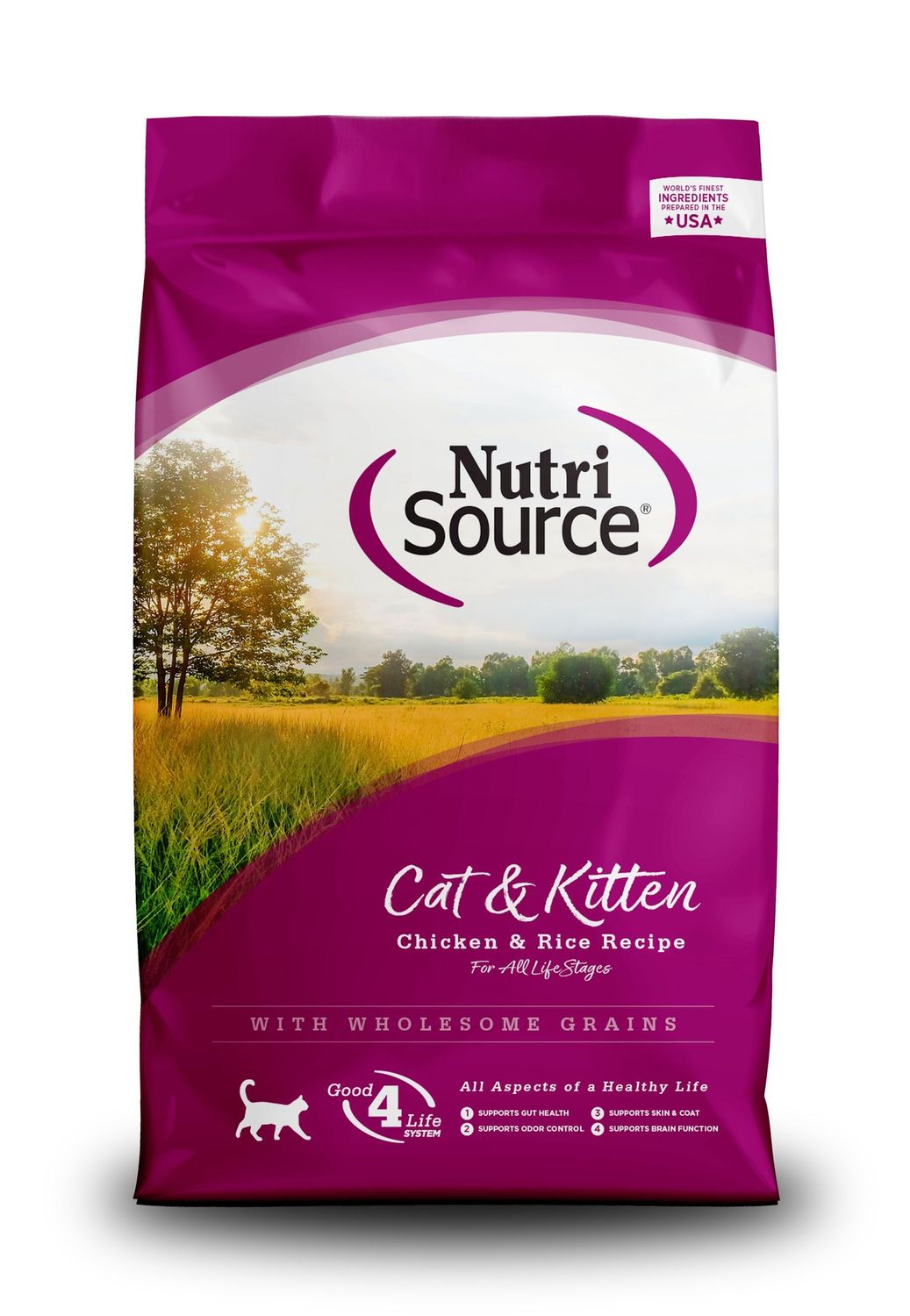 NutriSource Chicken &amp; Rice Dry Cat/Kitten Food, Size: 1.5LB