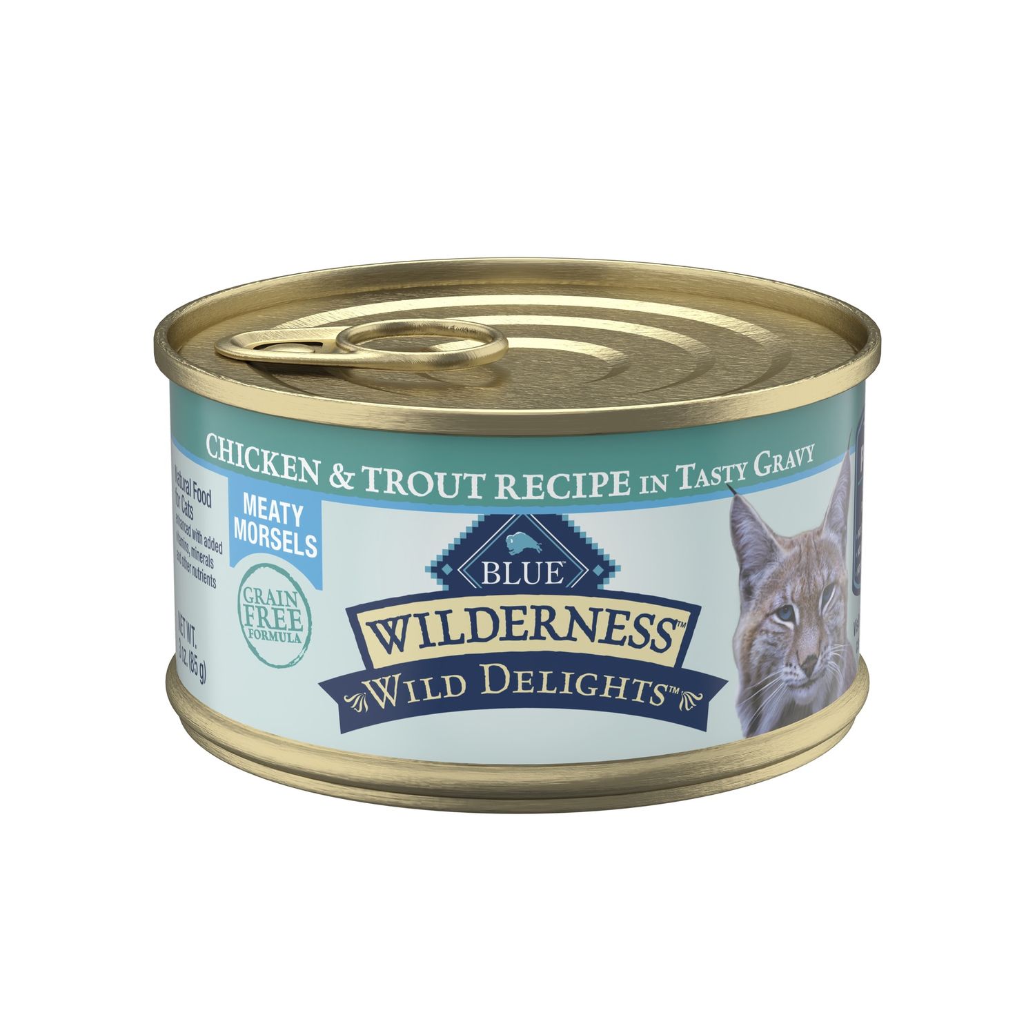 Blue Buffalo Wilderness Wild Delights Chicken &amp; Trout Wet Cat Food, Size: 3oz