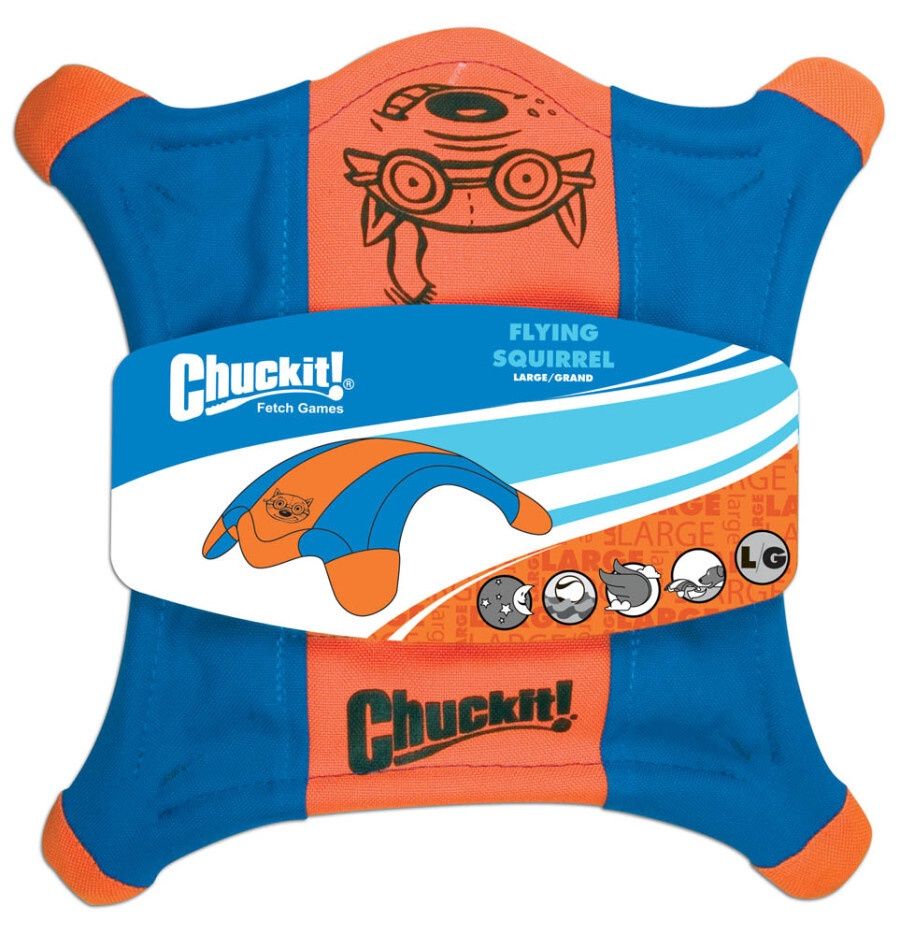 Canine Hardware Chuckit! Flying Squirrel Dog Toy, Size: Large - 11.0" x 11.0"