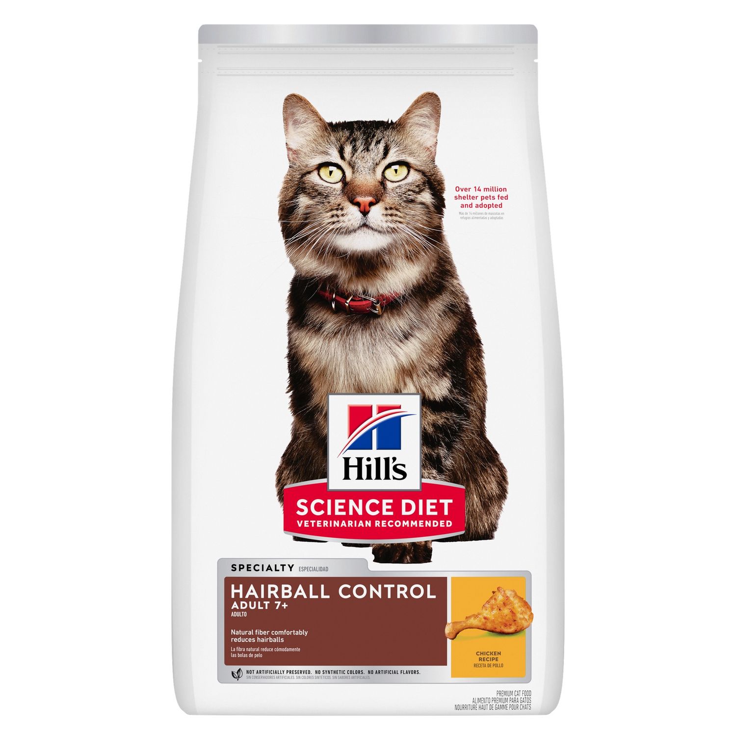 Hill's Science Diet Adult 7+ Hairball Control Dry Cat Food, Size: 3.5lb