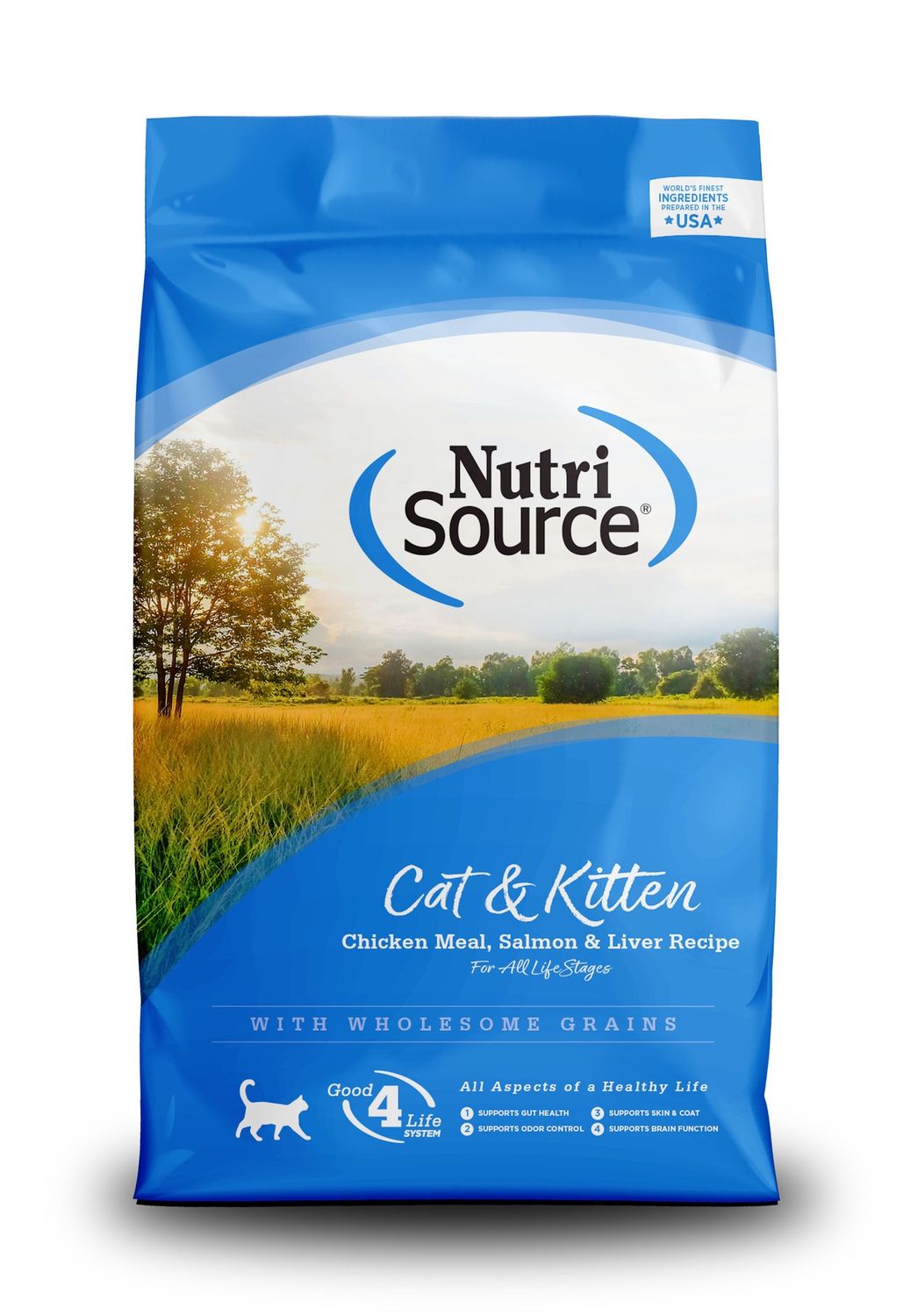 NutriSource Chicken, Salmon, &amp; Liver Dry Cat/Kitten Food, Size: 4LB