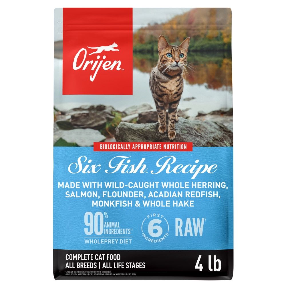 Orijen Six Fish Recipe Dry Cat Food, Size: 4lb