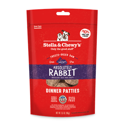 Stella &amp; Chewy's Absolutely Rabbit Patties Freeze-Dried Dog Food