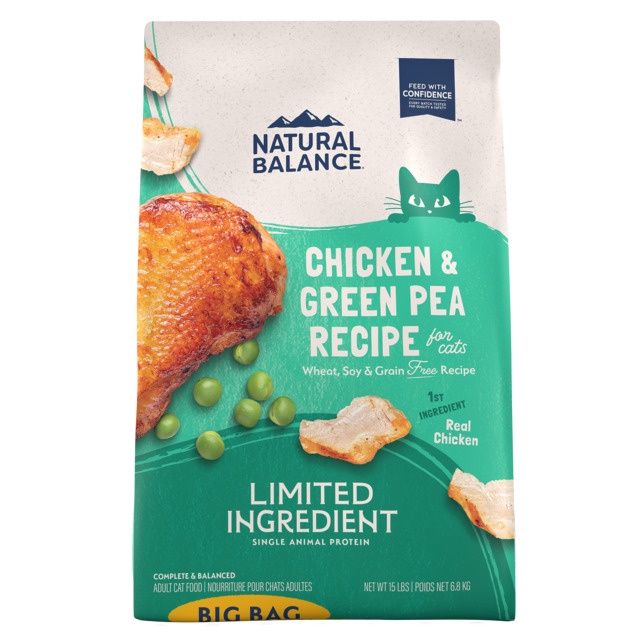 Natural Balance Limited Ingredient Chicken &amp; Green Pea Dry Cat Food, Size: 4lb