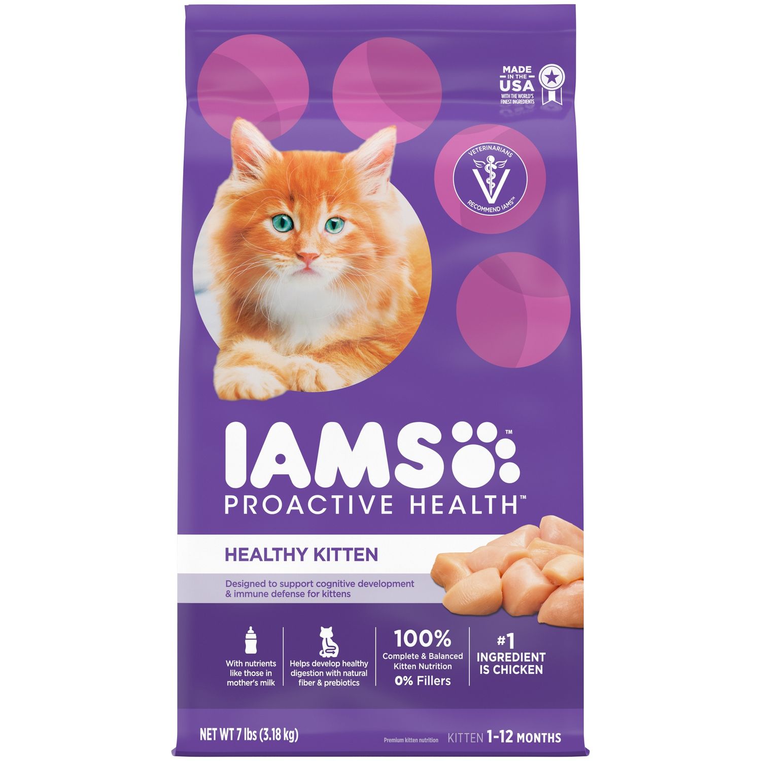 Iams Proactive Health Healthy Kitten Dry Cat Food, Size: 7lb