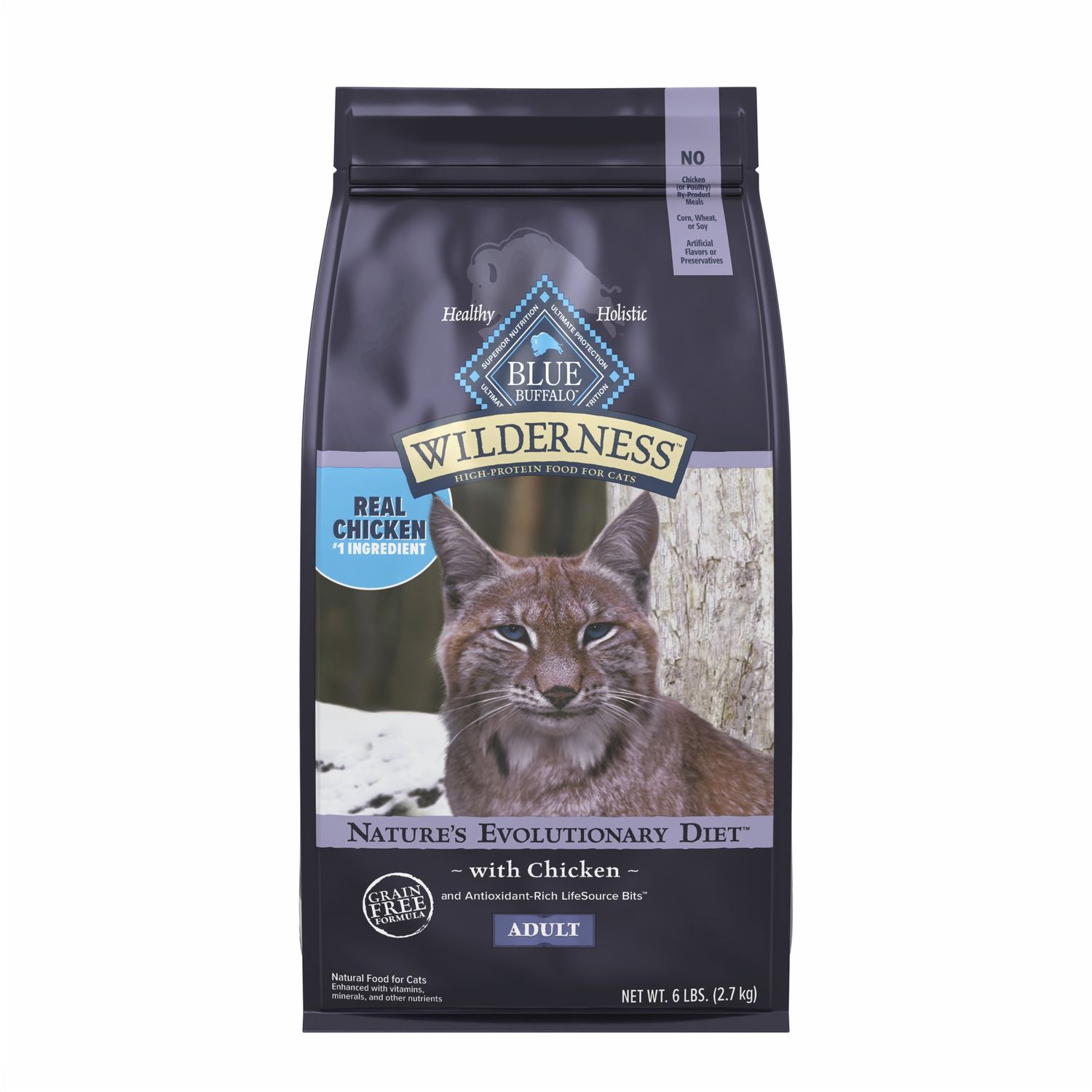 Blue Buffalo Wilderness Chicken Recipe Dry Cat Food, Size: 6lb