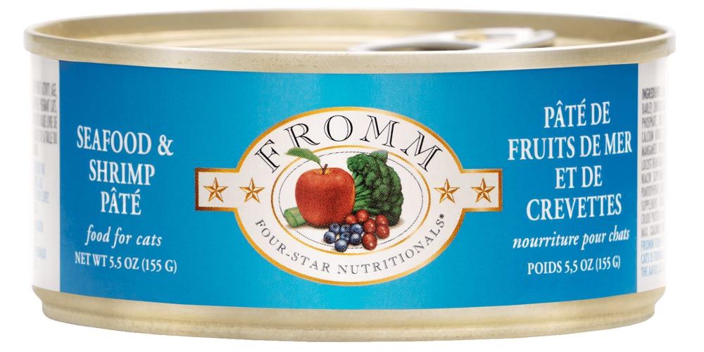 Fromm Four-Star Seafood and Shrimp Pâté Wet Cat Food, Size: 5.5OZ