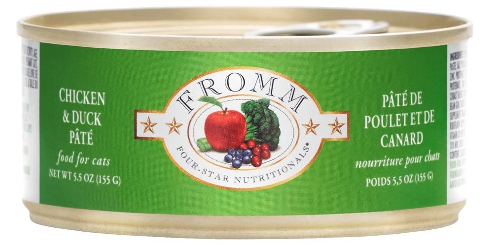 Fromm Four-Star Chicken and Duck Pâté Wet Cat Food, Size: 5.5OZ