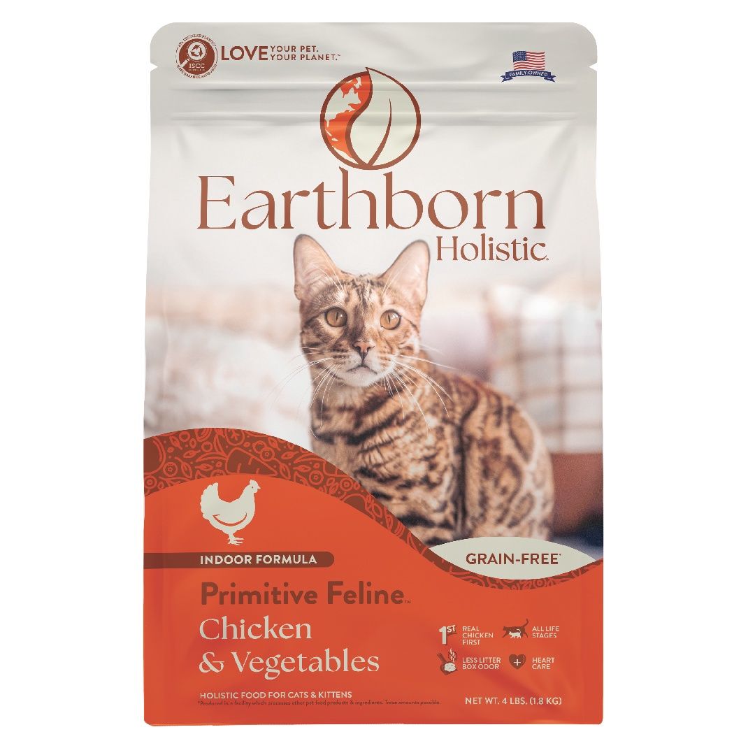 Earthborn Holistic Primitive Feline Indoor Formula Dry Cat &amp; Kitten Food, Size: 4lb