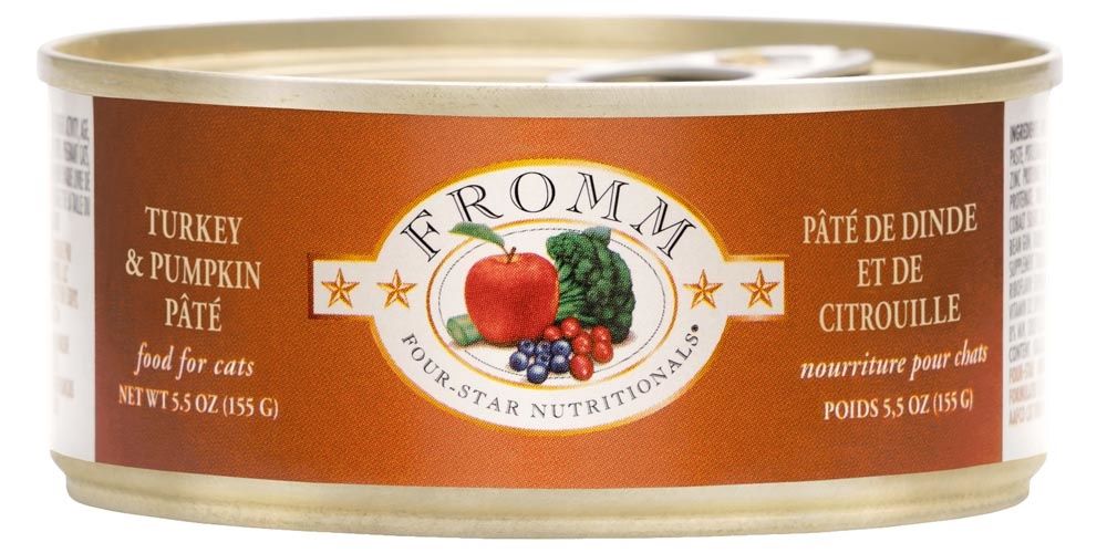 Fromm Four-Star Turkey and Pumpkin Pâté Wet Cat Food, Size: 5.5OZ