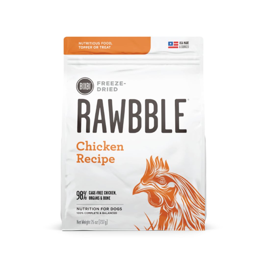 BIXBI Rawbble Chicken Recipe Freeze-Dried Food for Dogs, Size: 4.5oz