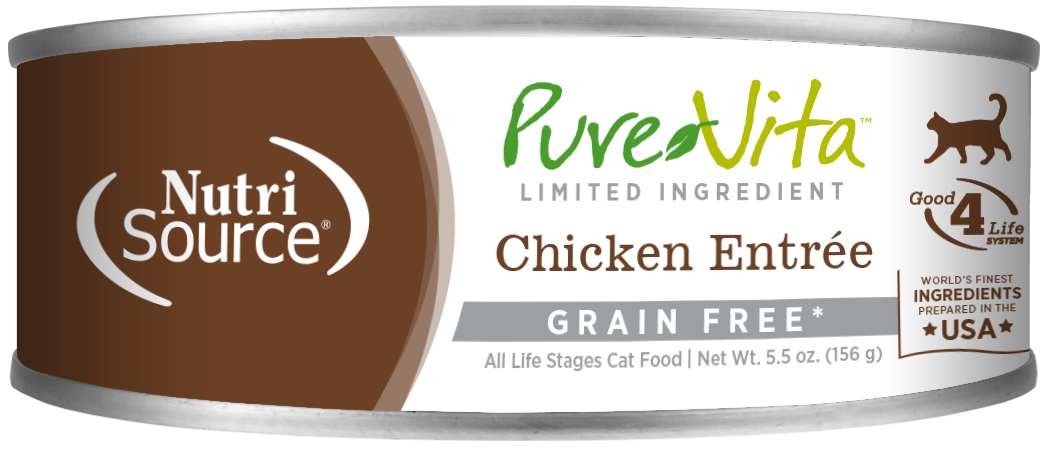 PureVita Chicken Entree Grain Free Wet Cat Food, Size: 5.5OZ