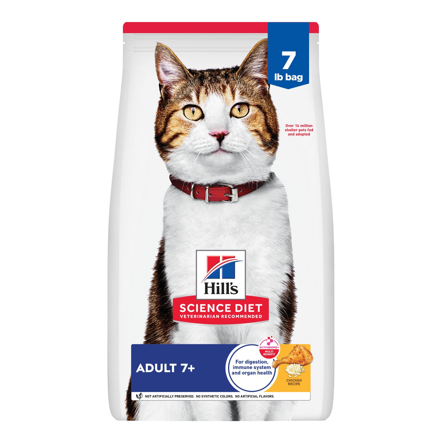 Hill's Science Diet Adult 7+ Dry Cat Food, Size: 16lb