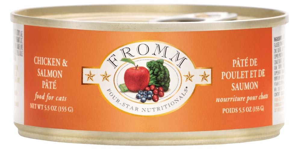 Fromm Four-Star Chicken and Salmon Pâté Wet Cat Food, Size: 5.5OZ