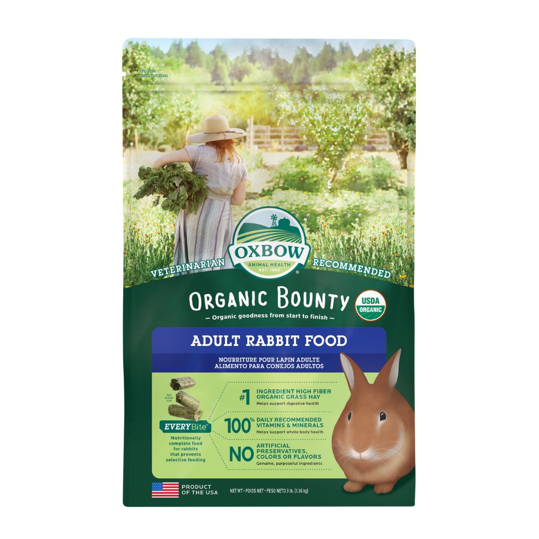 Oxbow Organic Bounty Adult Rabbit Food, Size: 3lb