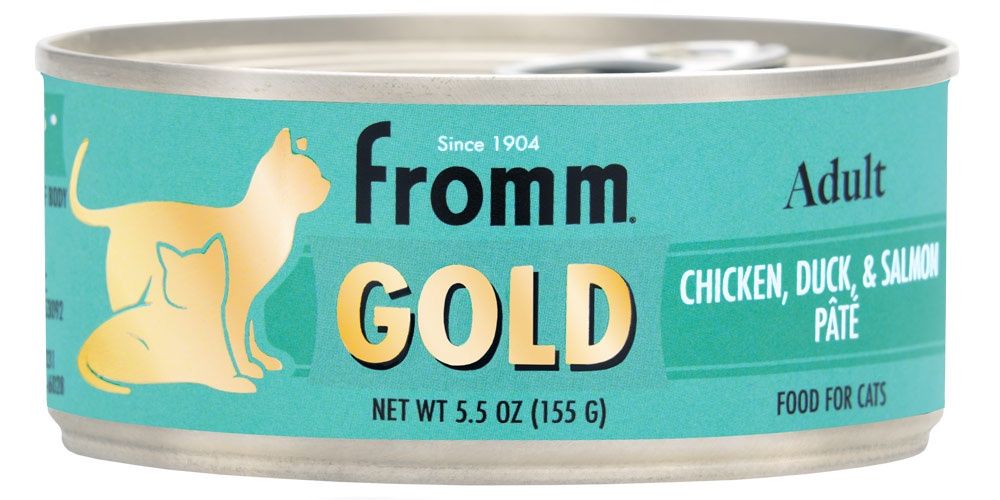 Fromm Gold Adult Chicken, Duck, &amp; Salmon Pâté Wet Cat Food, Size: 5.5oz