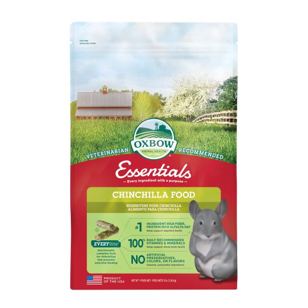 Oxbow Essentials Chinchilla Food, Size: 3lb