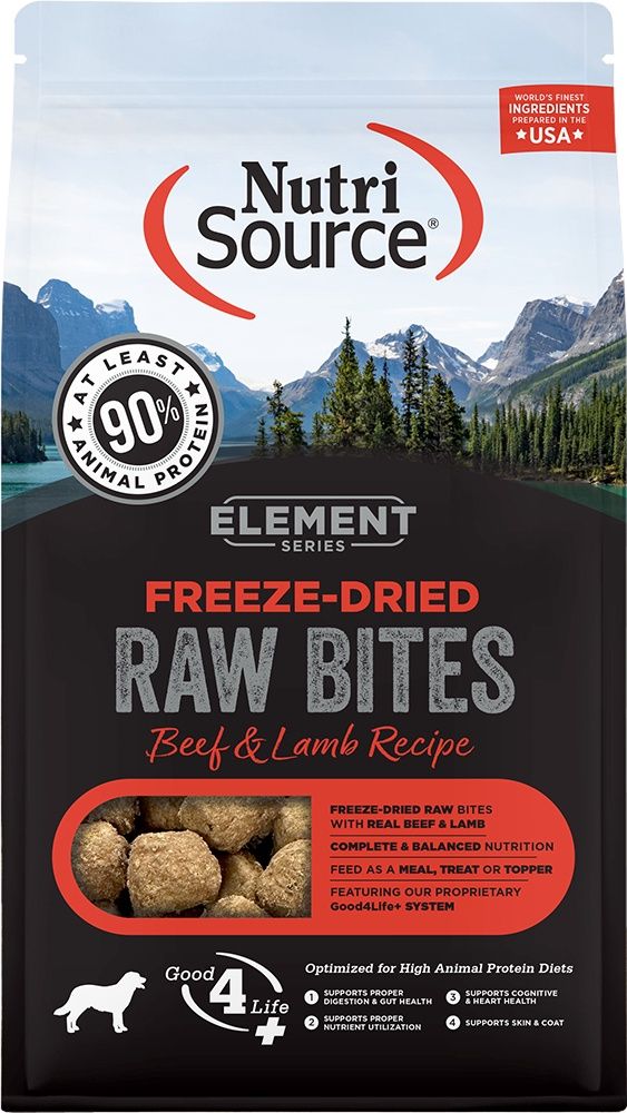 NutriSource Element Freeze Dried Raw Beef &amp; Lamb Dog Food, Size: 2.5oz
