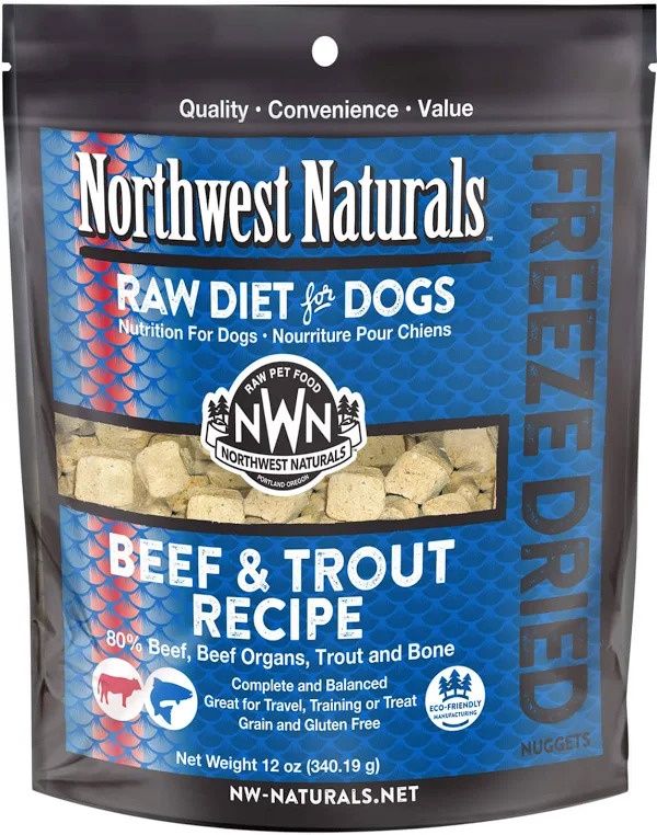 Northwest Naturals Freeze Dried Beef &amp; Trout Nuggets, Size: 25oz