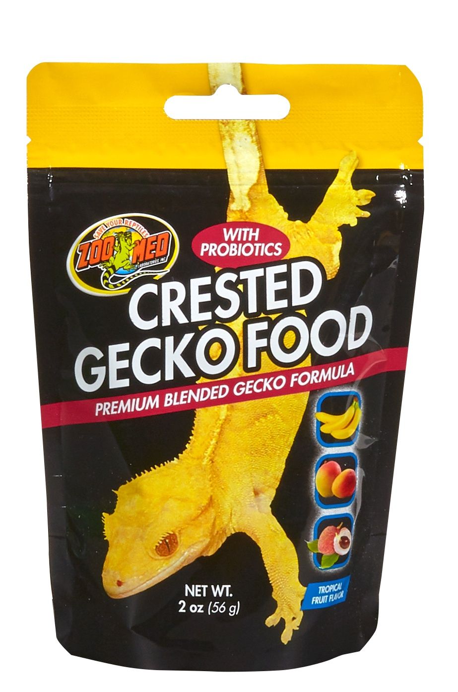 Zoo Med Crested Gecko Food Premium Blended Dry Food, Formula: Tropical Fruit, Size: 2oz