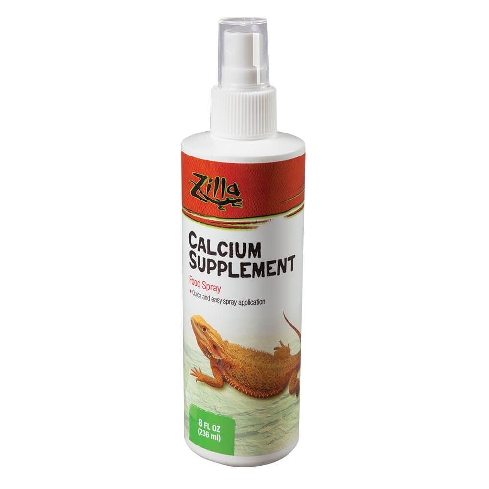 Zilla Calcium Supplement Reptile Food Spray, Size: 8oz