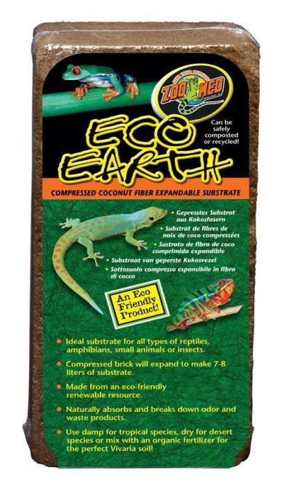 Zoo Med Eco Earth Compressed Coconut Fiber Substrate, Size: 1 Brick