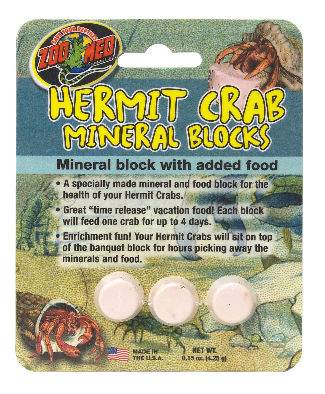 Zoo Med Hermit Crab Mineral Blocks, Size: 4.25g