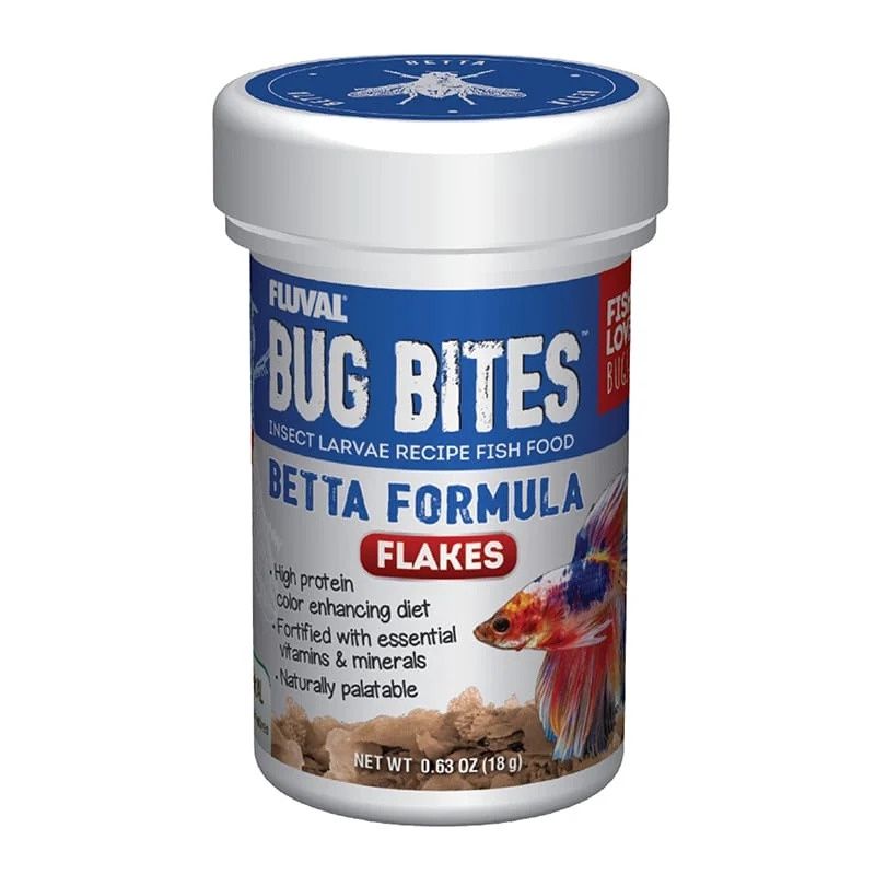 Fluval Bug Bites Betta Flakes, Size: 0.63oz