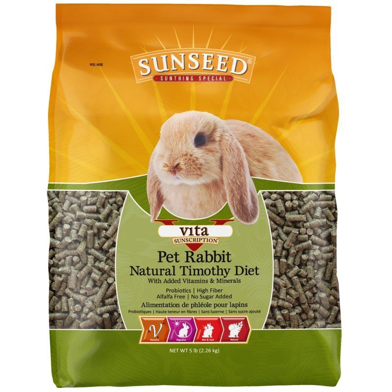 Sunseed Vita Sunscription Natural Timothy Pet Rabbit Diet, Size: 5lb