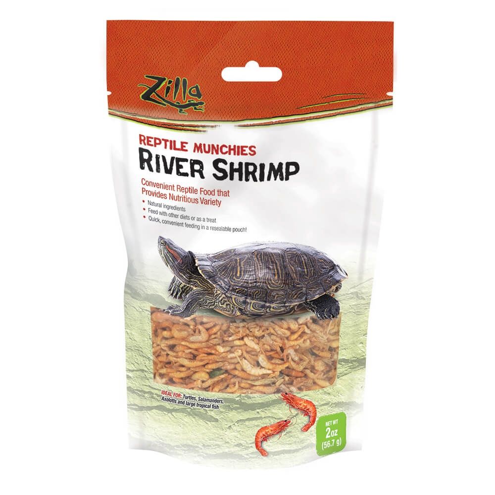 Zilla Reptile Munchies River Shrimp, Package Size: 2oz