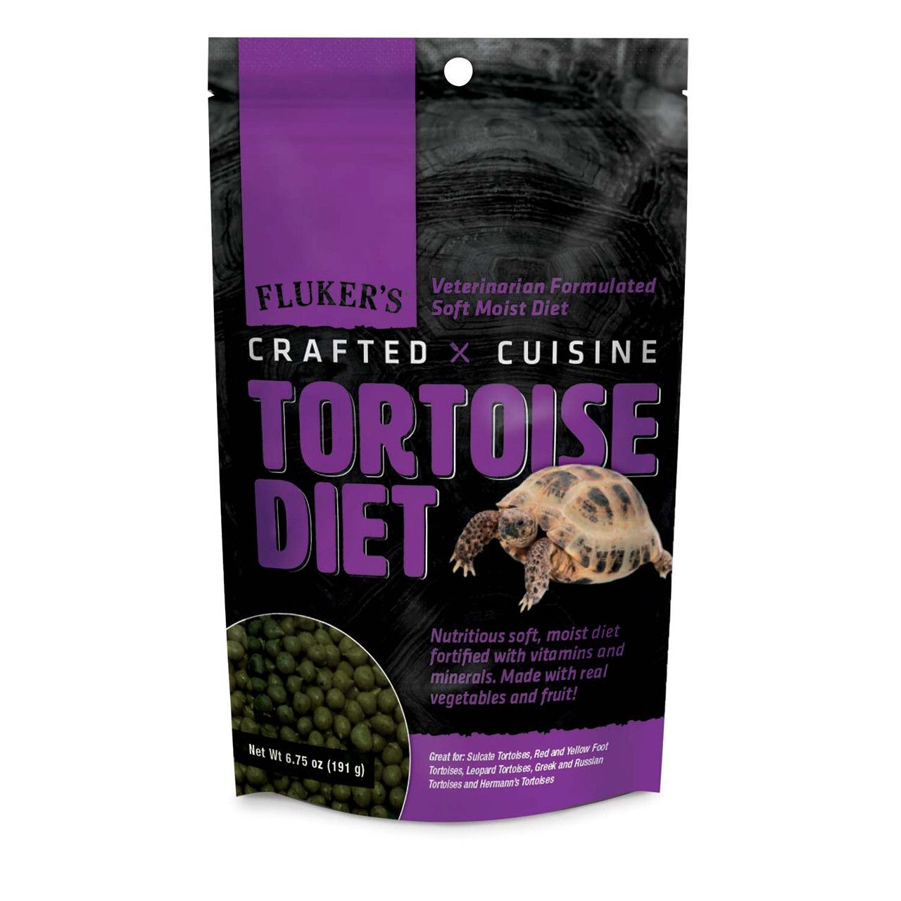 Fluker's Crafted Cuisine Tortoise Diet, Soft Moist Food, Package Size: 6.75oz