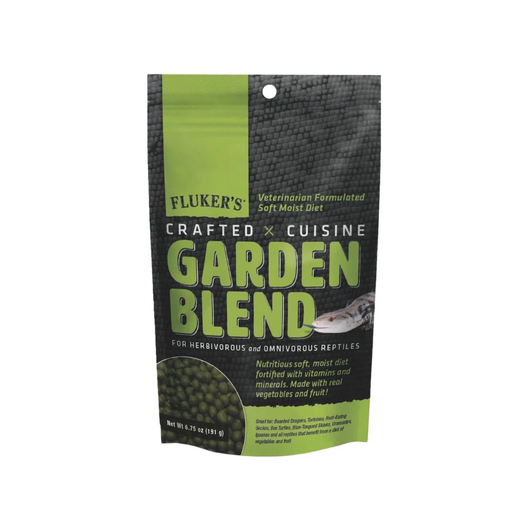 Fluker's Crafted Cuisine Garden Blend, Soft Moist Food, Package Size: 6.75oz