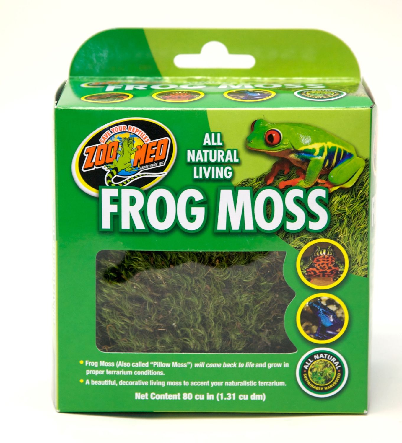 Zoo Med Natural Frog Moss, Size: 80 cu. in.