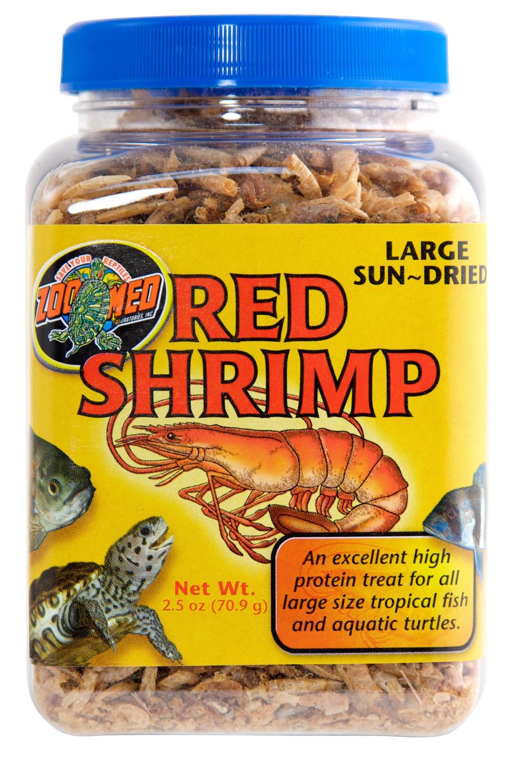 Zoo Med Sun-Dried Large Red Shrimp Reptile Food, Size: 2.5oz