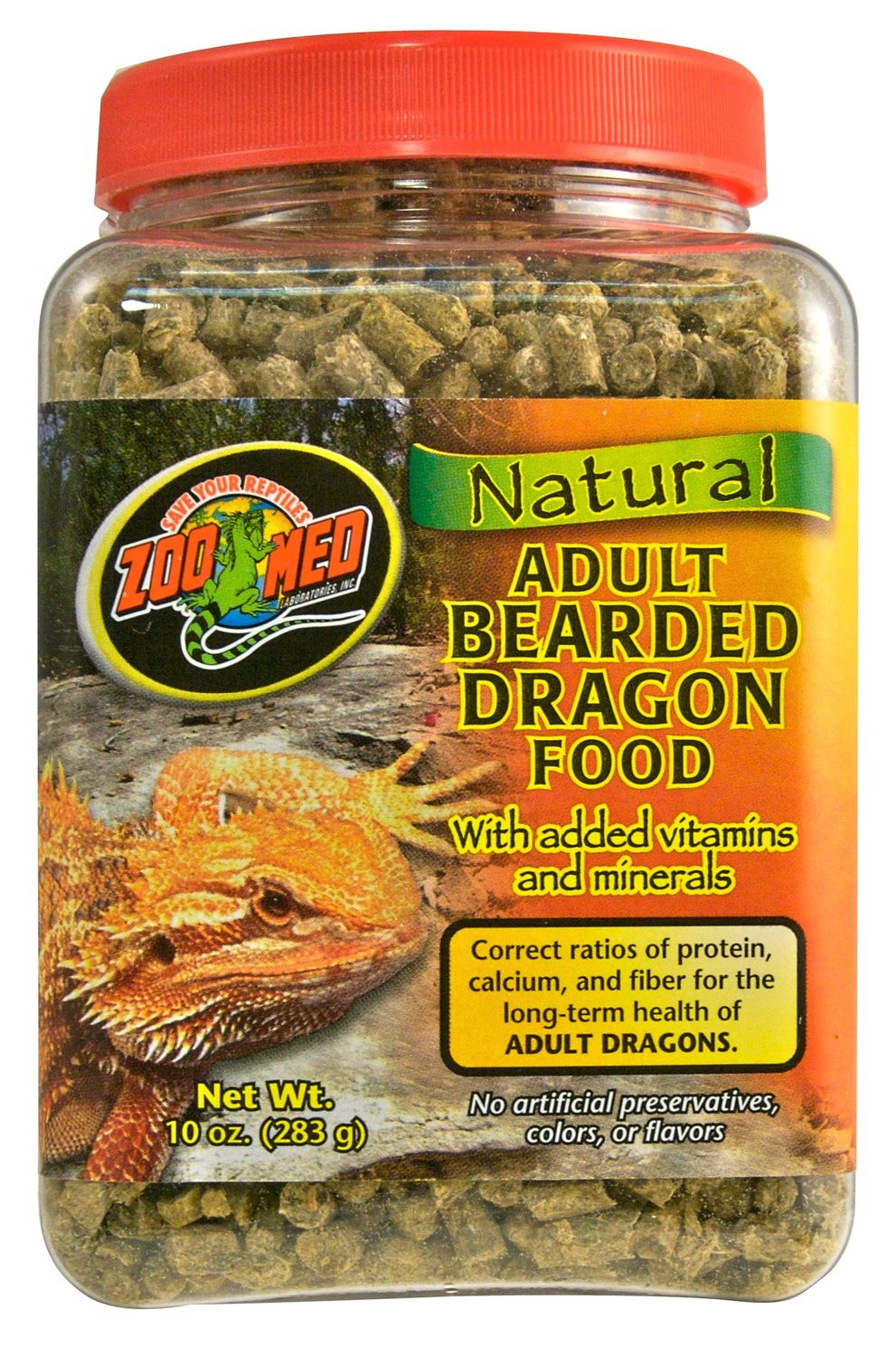 Zoo Med Natural Adult Bearded Dragon Dry Food, Size: 10oz