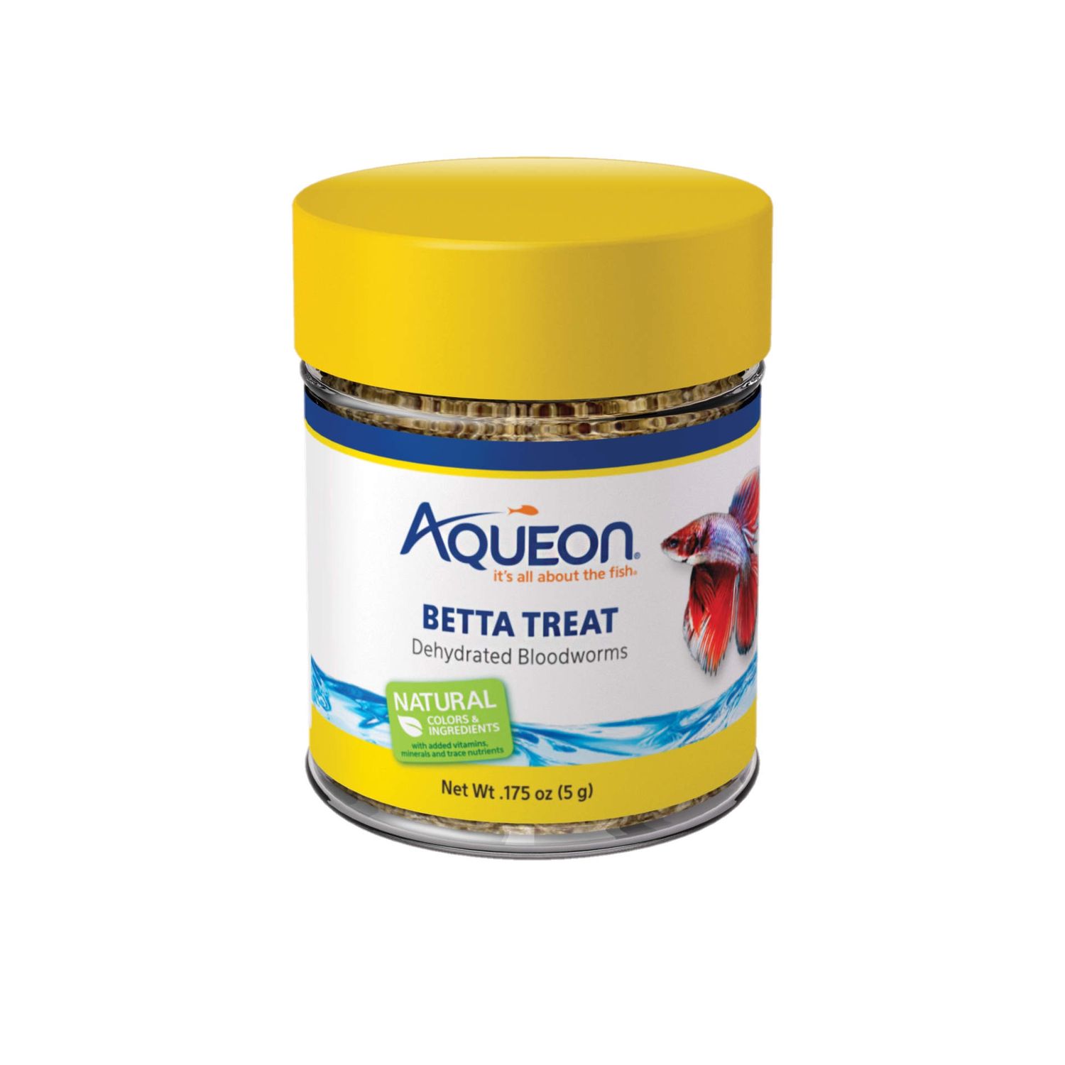 Aqueon Betta Fish Treat Freeze Dried Bloodworms, Size: 0.175oz
