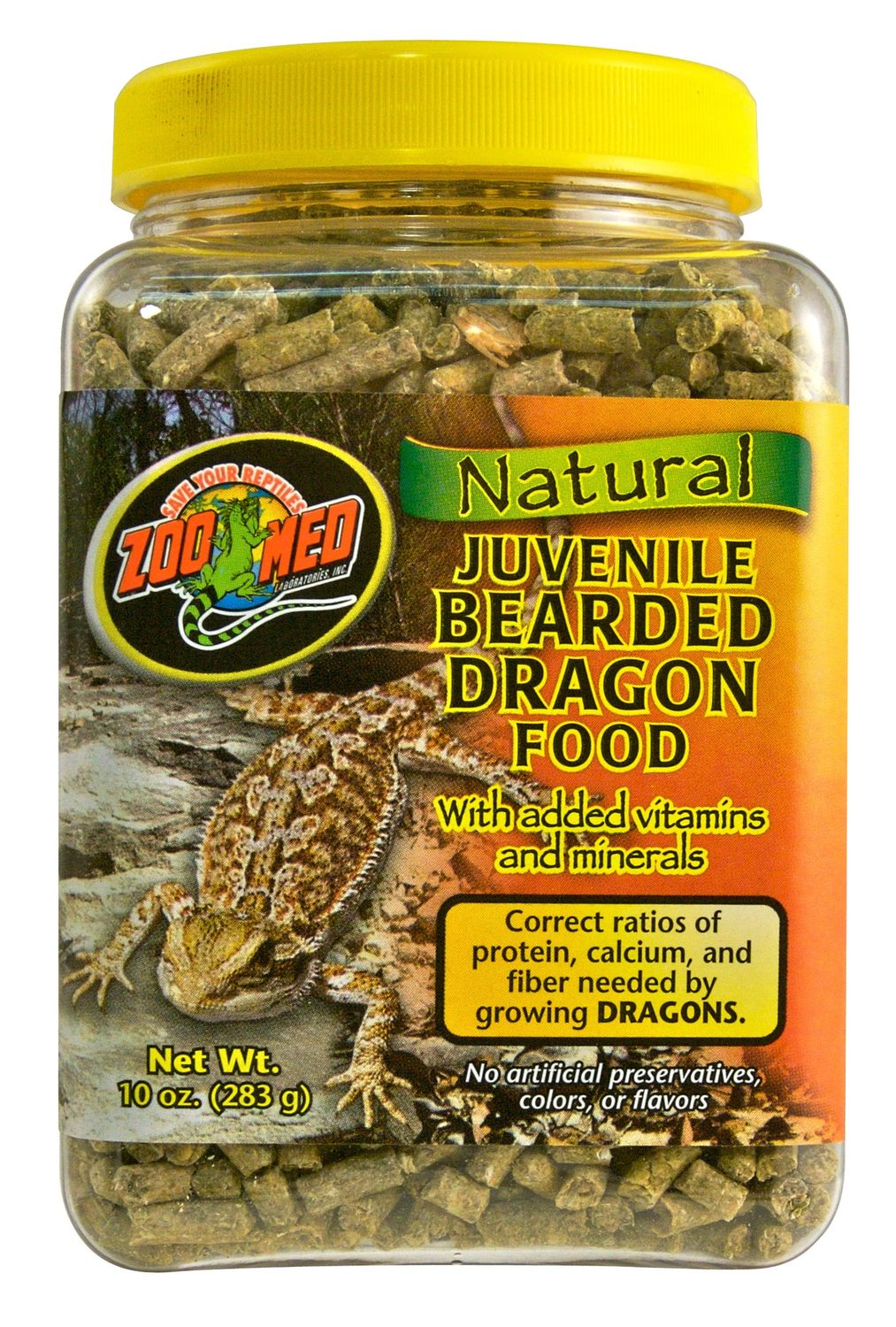 Zoo Med Natural Juvenile Bearded Dragon Dry Food, Size: 10oz