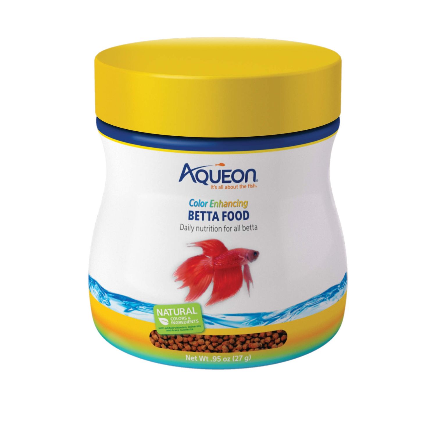 Aqueon Color Enhancing Betta Fish Food, Size: 0.95oz