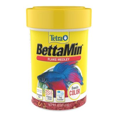 Tetra BettaMin Flake Medley Fish Food, Size: 0.81oz