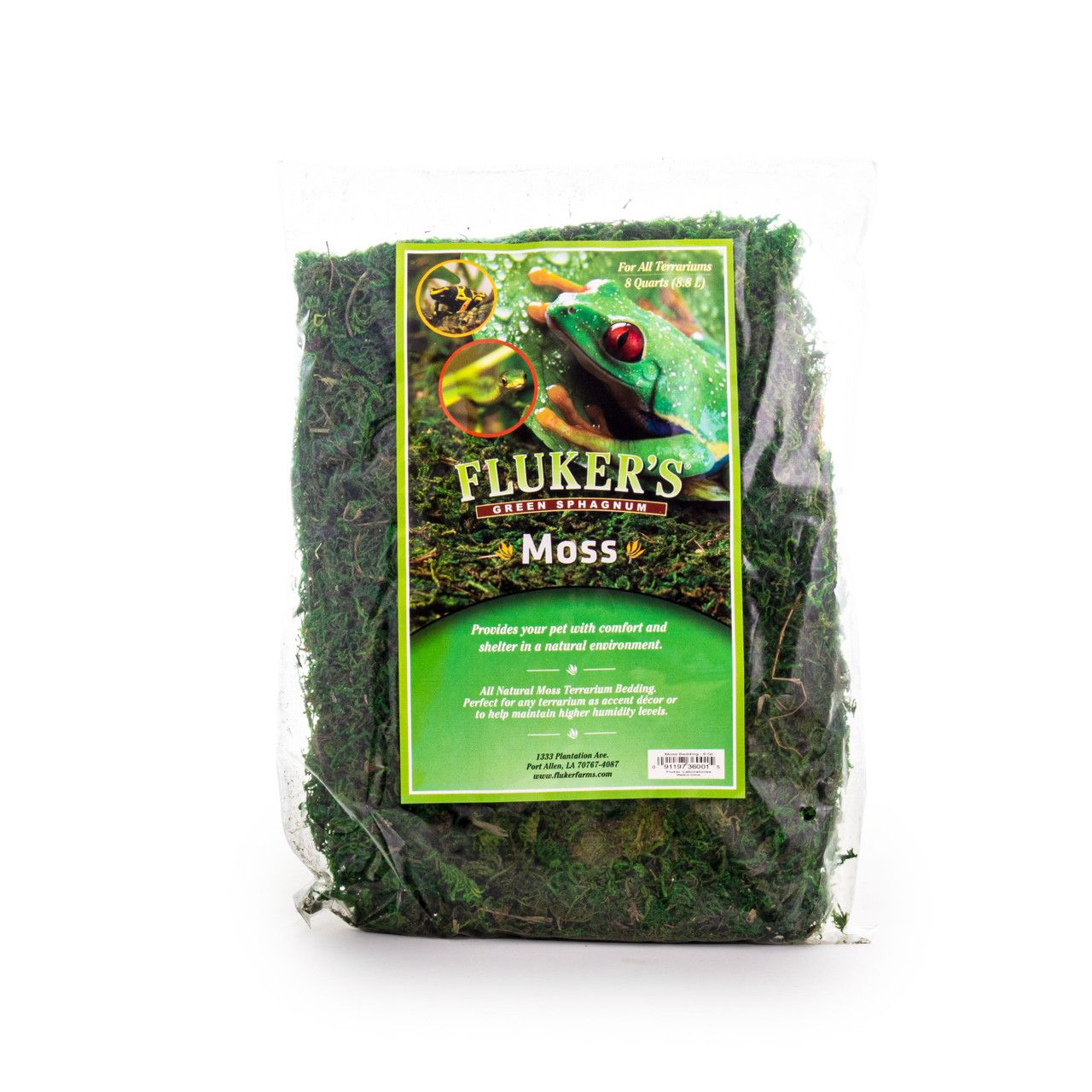 Fluker's All Natural Moss Bedding Substrate, Green