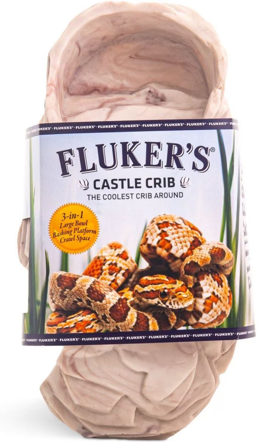 Fluker's Castle Crib Reptile Hideout &amp; Drinking Bowl, Size: Small