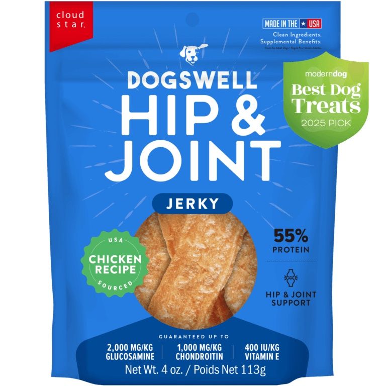 Dogswell Hip &amp; Joint Jerky Dog Treats, Chicken, Morph: 4 oz.