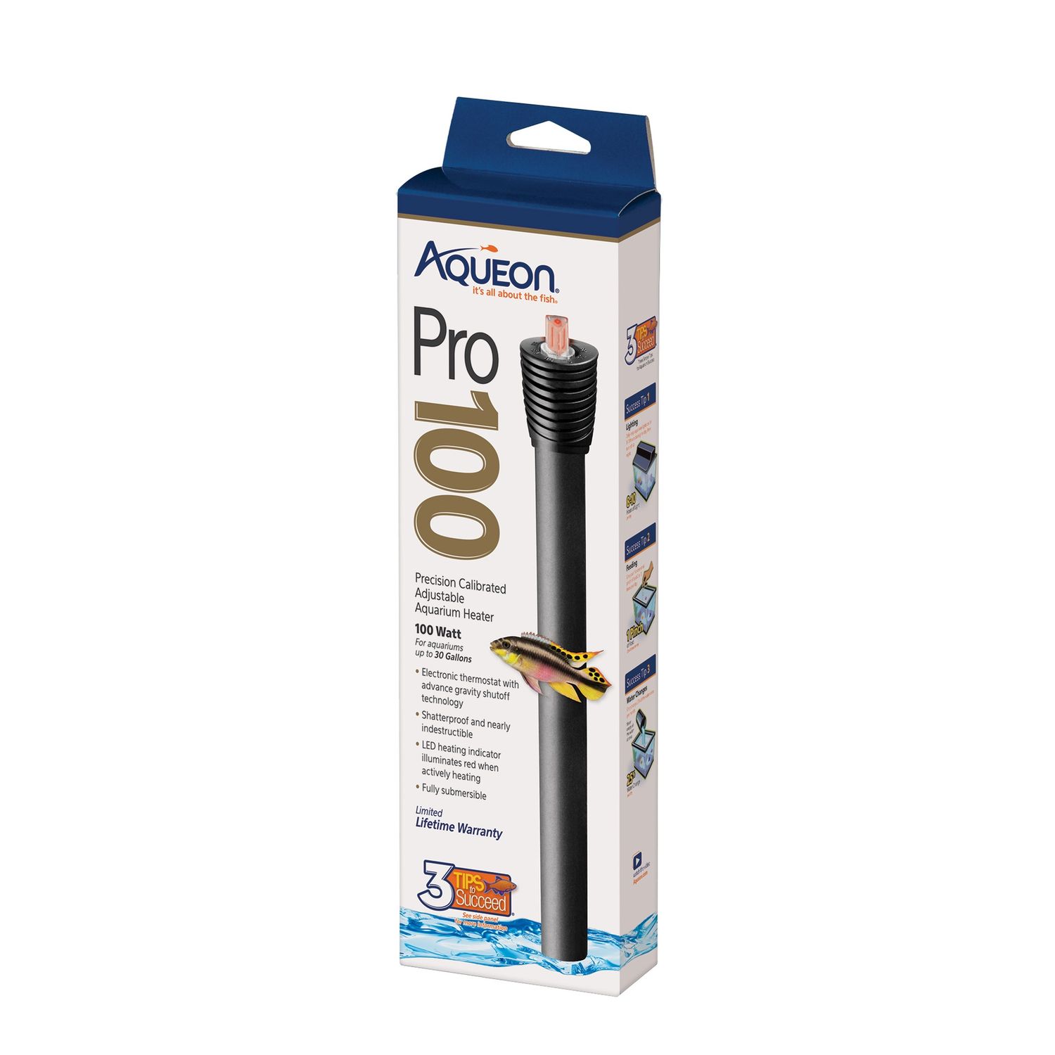 Aqueon Pro Adjustable Aquarium Heater, Size: 100 Watt