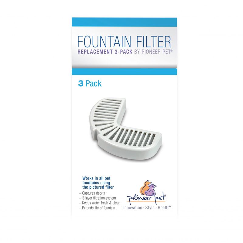Pioneer Pet Replacement Pet Fountain Filters 3 Pack