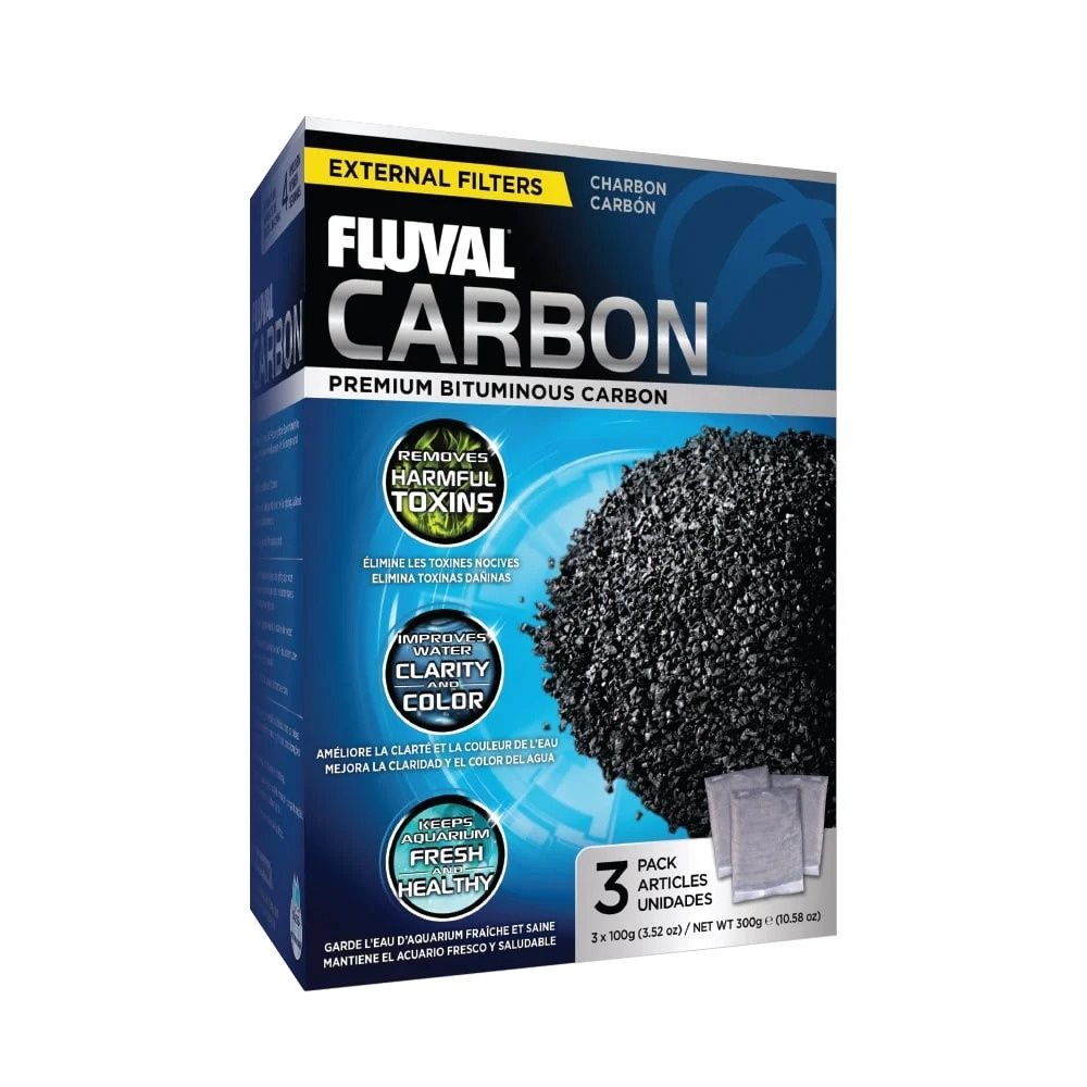 Fluval Carbon Filter Media, Package Size: 100g, 3-pack
