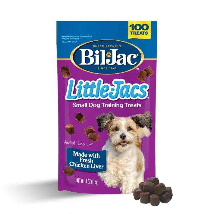 Bil Jac Little-Jacs Small Dog Chicken Liver Soft Training Treats, Size: 4oz