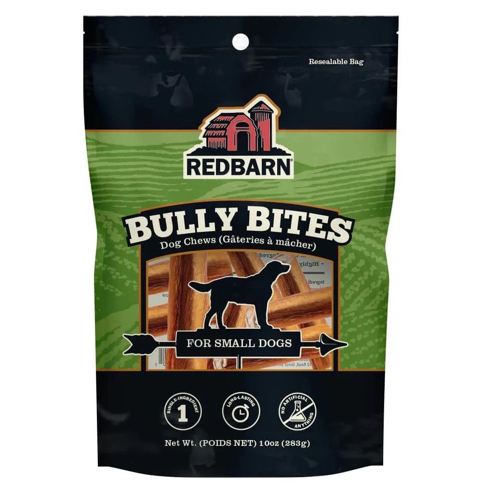 Redbarn Beef Pizzle Bully Bites Dog Chews 10oz Pkg., Size: 10oz